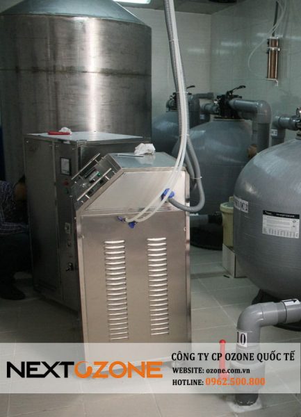 Máy ozone công nghiệp xử lý nước bể bơi tập đoàn Vinacaptial